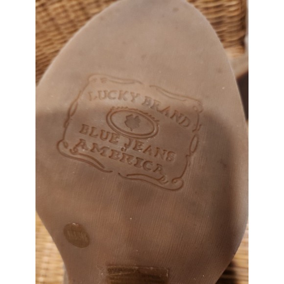 Lucky Brand Boots Womens 9.5 Leather Suede Booties Emmerlee Country Western 2.5" - Picture 7 of 12